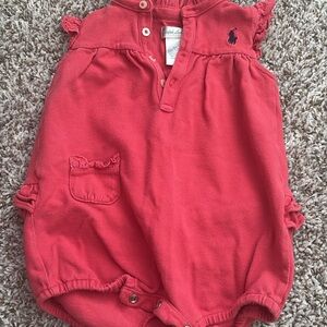 Ralph Lauren Coral Baby Romper